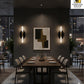 Modern Black & Gold LED Wall Sconce (Single Ring Crystal Effect)
