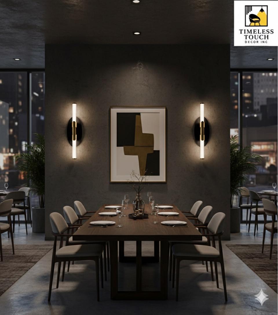 Modern Black & Gold LED Wall Sconce (Single Ring Crystal Effect)