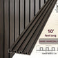 3D Fluted Wall Panel - Dark Walnut Faux Wood Grain (Vertical Slats)