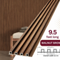 Walnut Brown WPC Fluted Wall Panel – 10 FT Decorative Waterproof Interior Wall Cladding