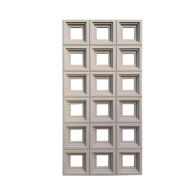 Architectural 3D Modular Geometric Wall Panels (Warm Beige/Off-White)