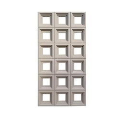 Architectural 3D Modular Geometric Wall Panels (Warm Beige/Off-White)