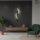 Modern Fluted Glass Black & Gold LED Wall Sconce (Vertical Duo-Tone)