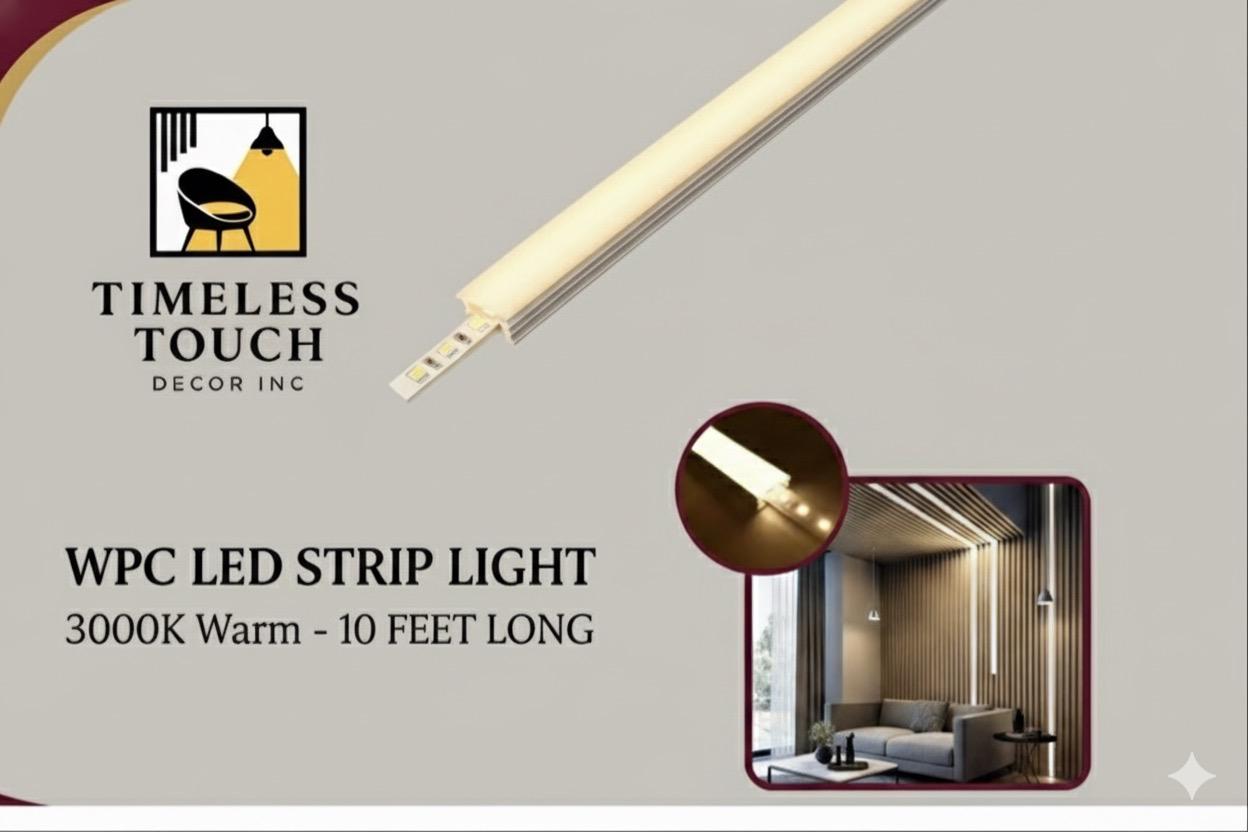 10 FT WPC LED Strip Light (3000K Warm White / Architectural Profile ...