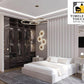 White 3D Fluted Geometric Wall Panel (Optical Cube Design)