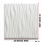 3D White Diagonal Flow / Wave Sculpted Wall Panel