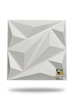 3D White Abstract Flowing Vertical Lines Wall Panel