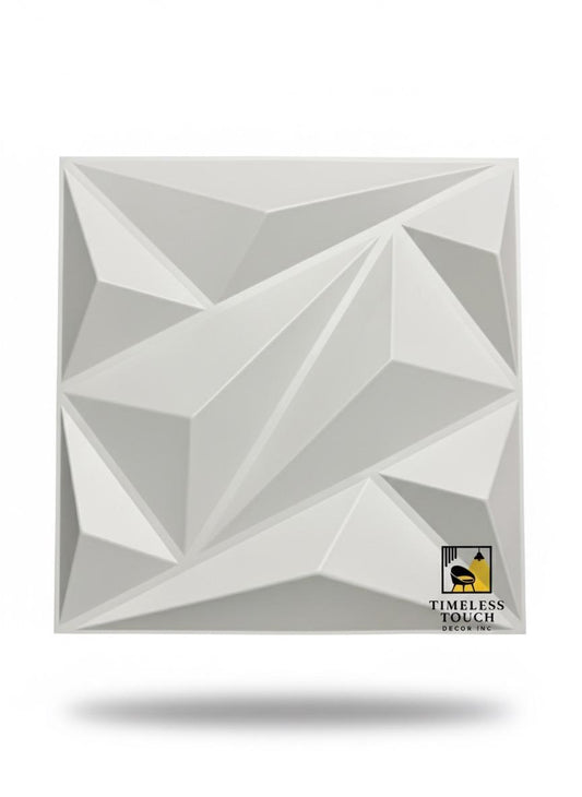 3D White Abstract Flowing Vertical Lines Wall Panel