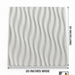3D White Maple Leaf Sculpted Wall Panel (Nature / Botanical)