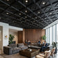 Black Diamond Geometric 3D Ceiling Panel – 2×2 Feet