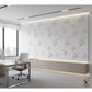 3D Faux Split-Face Stacked Stone Panel - Crisp White