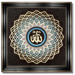 3D Gold and Silver Metallic Mesh Floral Wall Sculpture