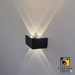 Modern White Fluted Cylinder Up/Down Wall Sconce (Architectural Ribbed Light)