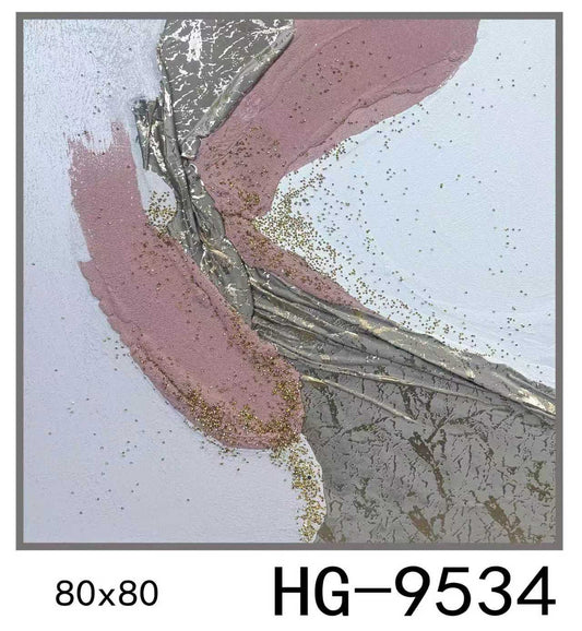 Cute Purple Pom-Pom Deer and Flower Framed Wall Art (HG-6683)