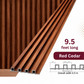 Red Cedar WPC Fluted Wall Panel – 9 FT Decorative Waterproof Interior Wall Cladding