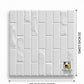 3D Modern White Rectangular Stacked Stone Panel (Faux Brick Texture)
