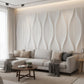 3D White Vertical Ripple Wave Sculpted Wall Panel