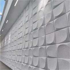 Architectural 3D Modular Quadrant Wall Panels (Pure White/Light Gray)