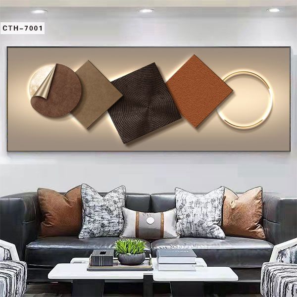 Modern 3D Abstract Geometric Panel Wall Art with LED