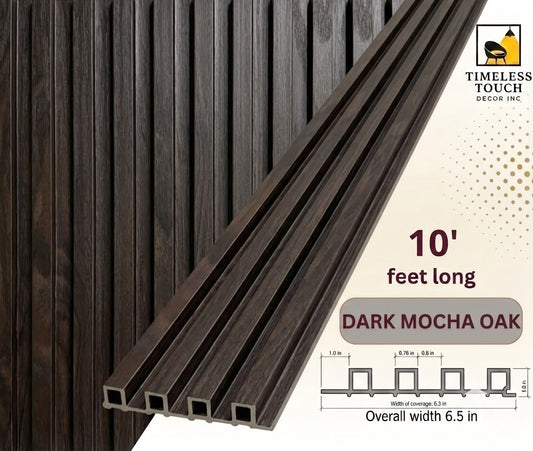 Modern White Fluted Wall Panel with Silver Marble Veining (Vertical Slats)