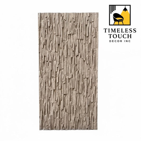 3D White Geometric Flute / Facet Wall Panel (Abstract Architectural)