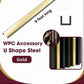 10 FT WPC U-Shape Stainless Steel Look Trim (Multi-Color Edge Cap)