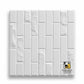 3D Modern White Rectangular Stacked Stone Panel (Faux Brick Texture)