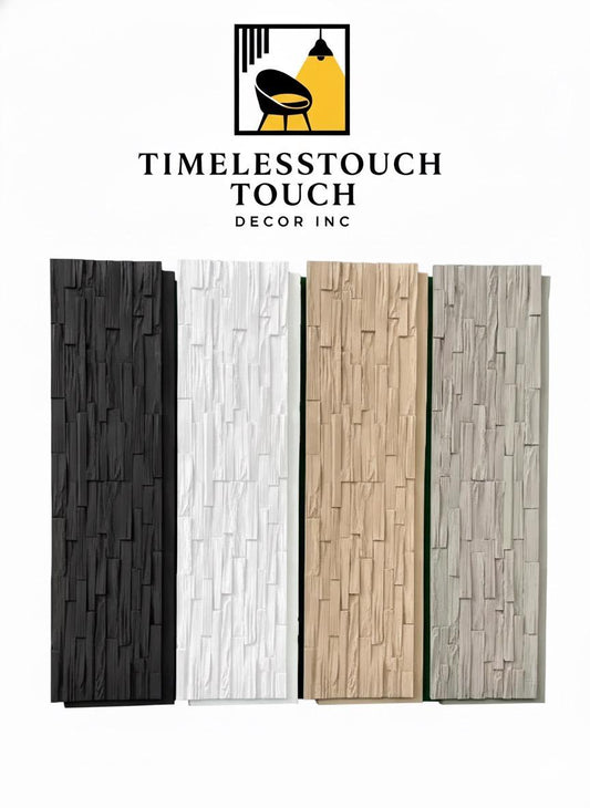 3D White Geometric Flute / Facet Wall Panel (Abstract Architectural)