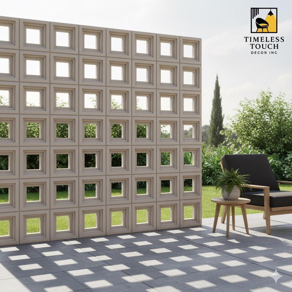 Architectural 3D Modular Geometric Wall Panels (Warm Beige/Off-White)