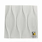 3D White Vertical Ripple Wave Sculpted Wall Panel