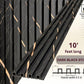 Luxury Black Fluted Panel with Abstract Gold Marble Veining