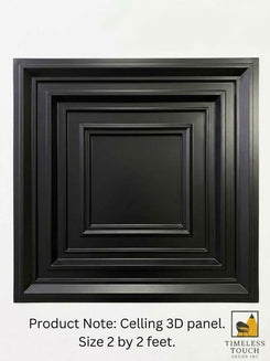 Black Modern Square Decorative Ceiling Panel