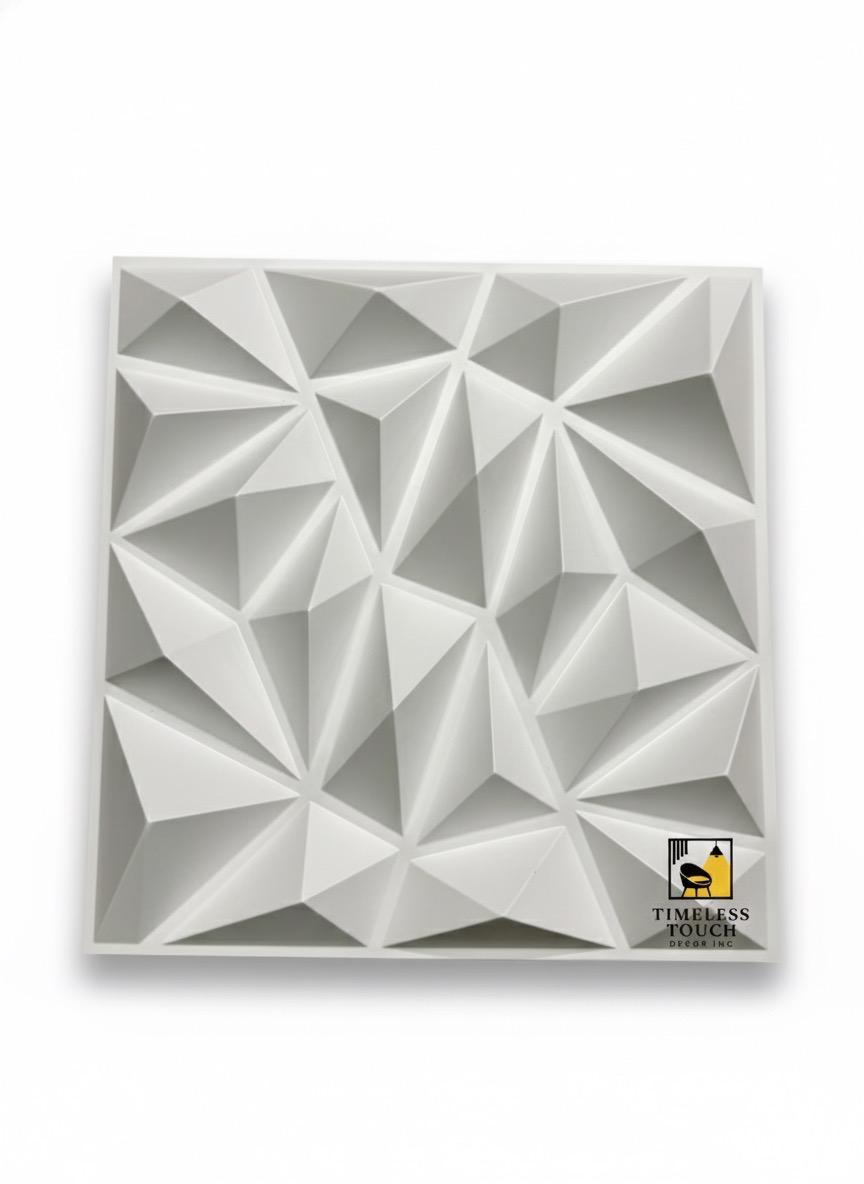 3D White Starburst / Compass Geometric Wall Panel