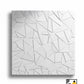 3D White Abstract Facet / Cracked Geometric Wall Panel