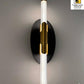 Modern Black & Gold LED Wall Sconce (Single Ring Crystal Effect)