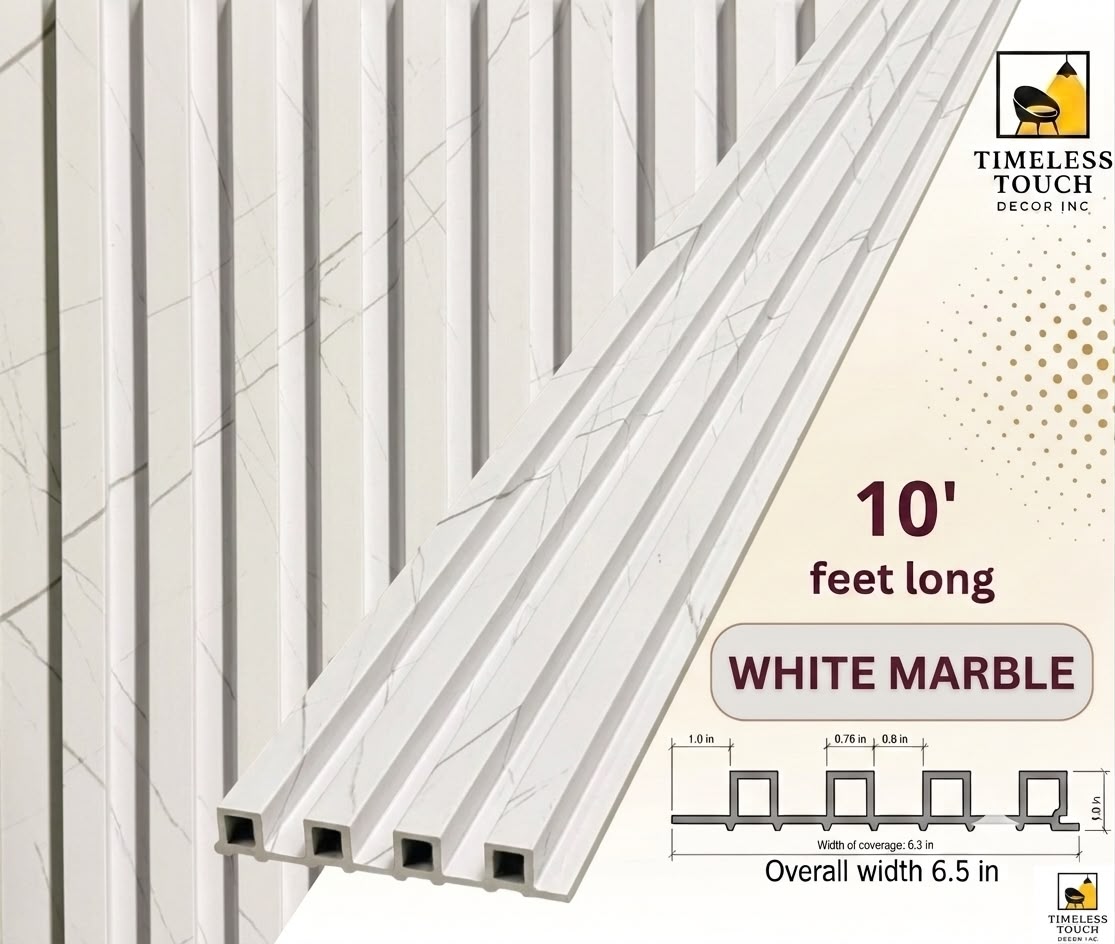 Modern Grey Fluted Wall Panel | Easy Install, Textured Finish
