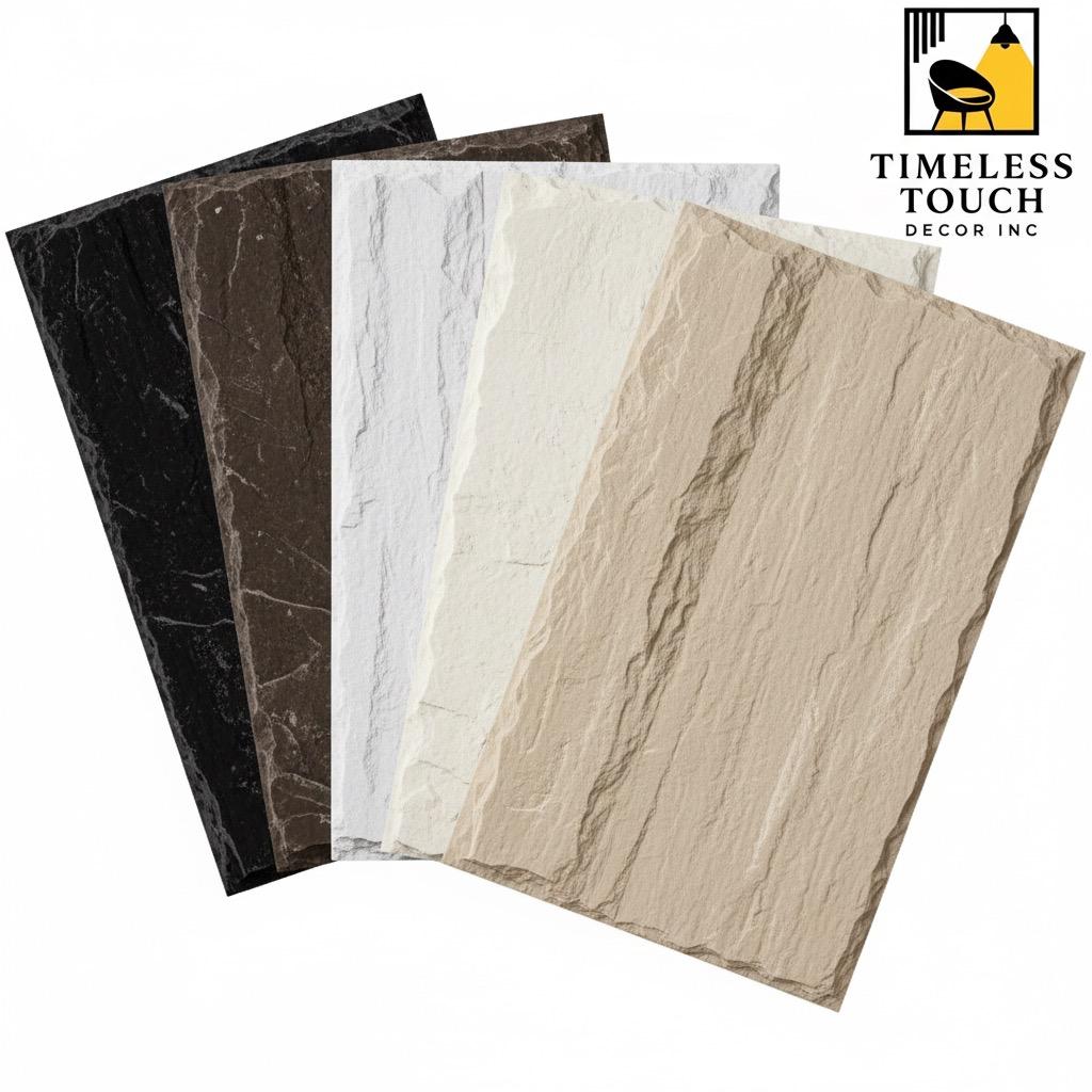 3D Textured Vertical Fluted Wall Panel (Mid-Tone Taupe/Brown)