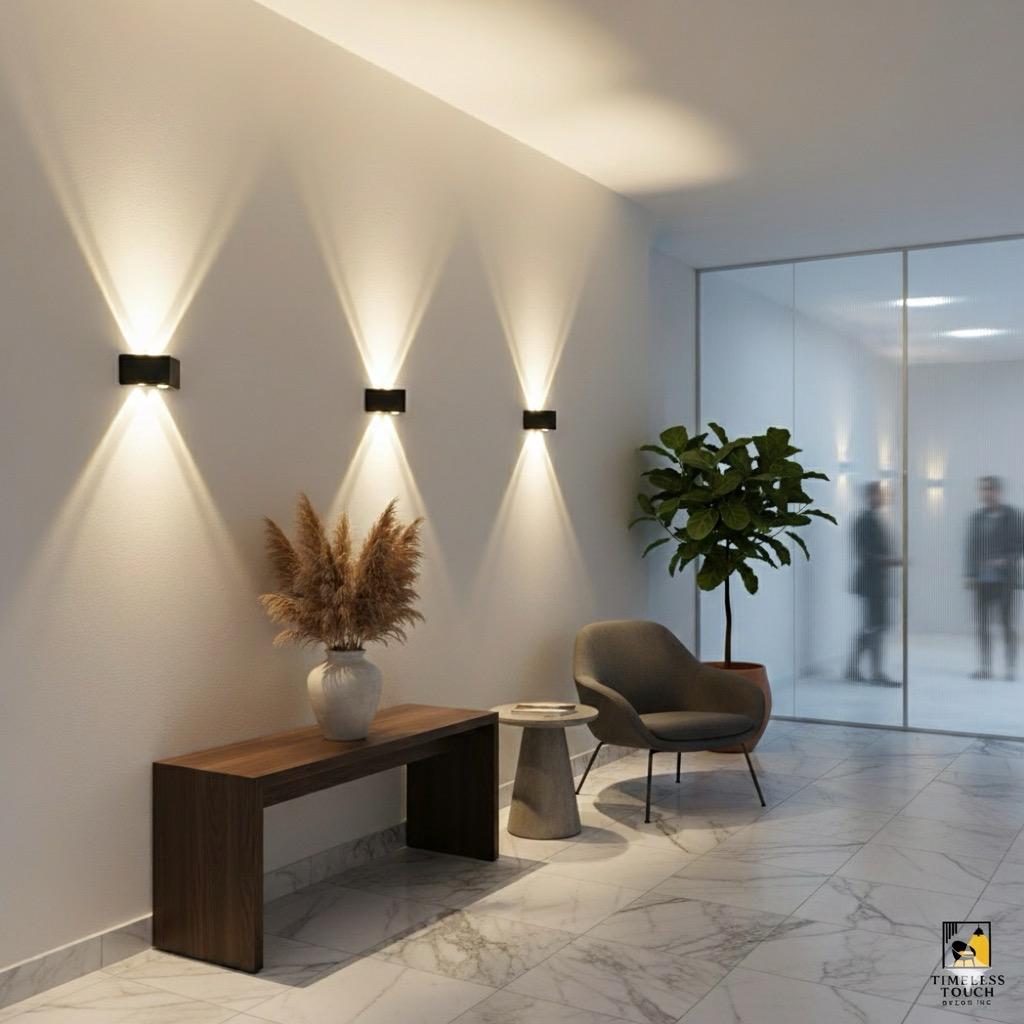 Modern White Fluted Cylinder Up/Down Wall Sconce (Architectural Ribbed Light)