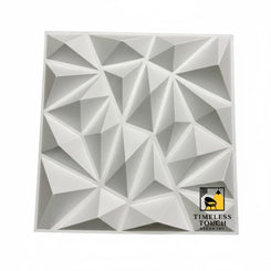 3D White Vertical Hourglass Sculpted Wall Panel (Flowing Organic Design)