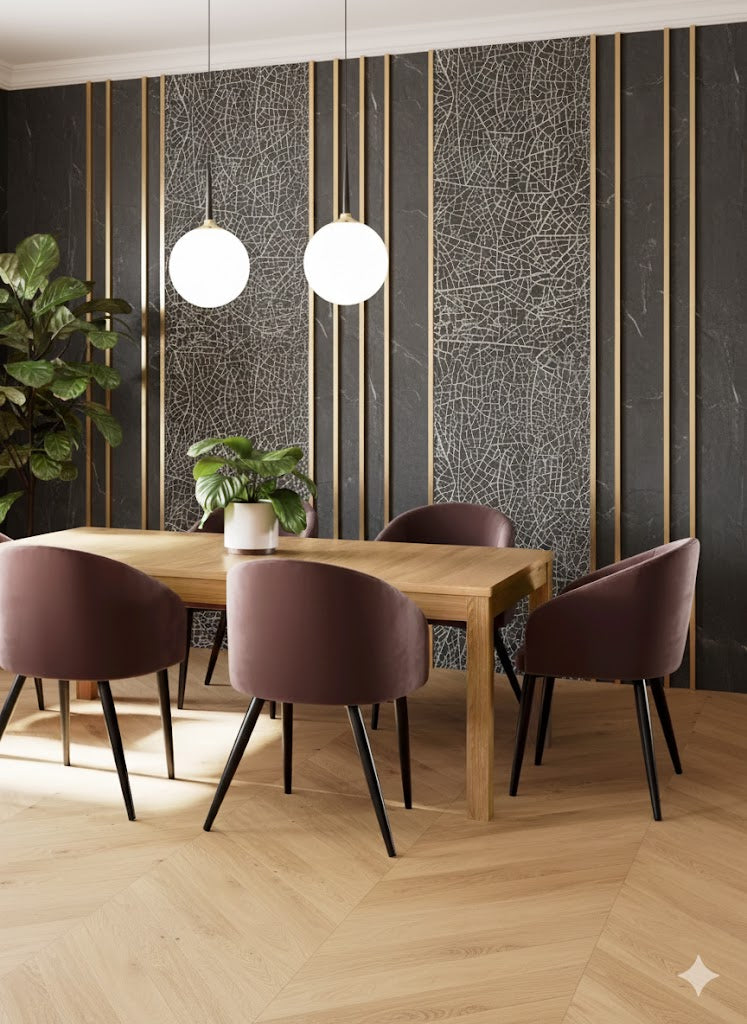 Elegant White Ogee Fluted Architectural Trim / Wainscoting Cap